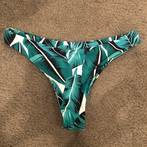 NWOT Palm Leaf Cheeky Bikini - Picture 1 of 4